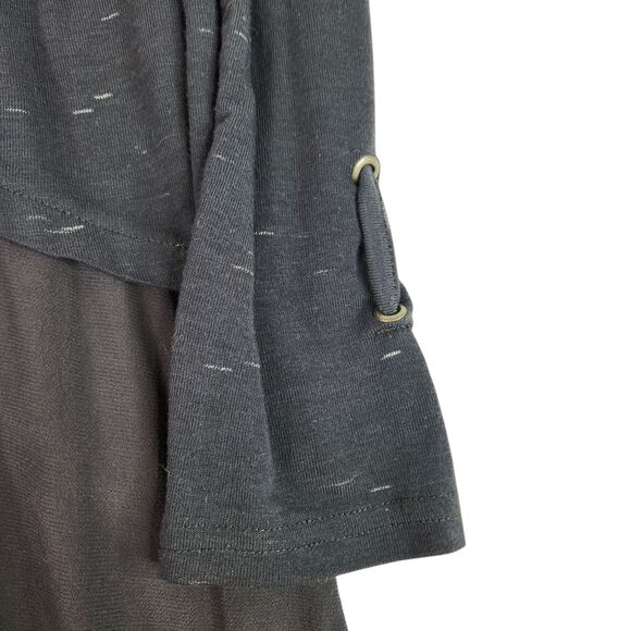 MADO ET LES AUTRES Top Womens 4 Black Long Sleeve Asymmetrical Artsy France - Picture 6 of 12